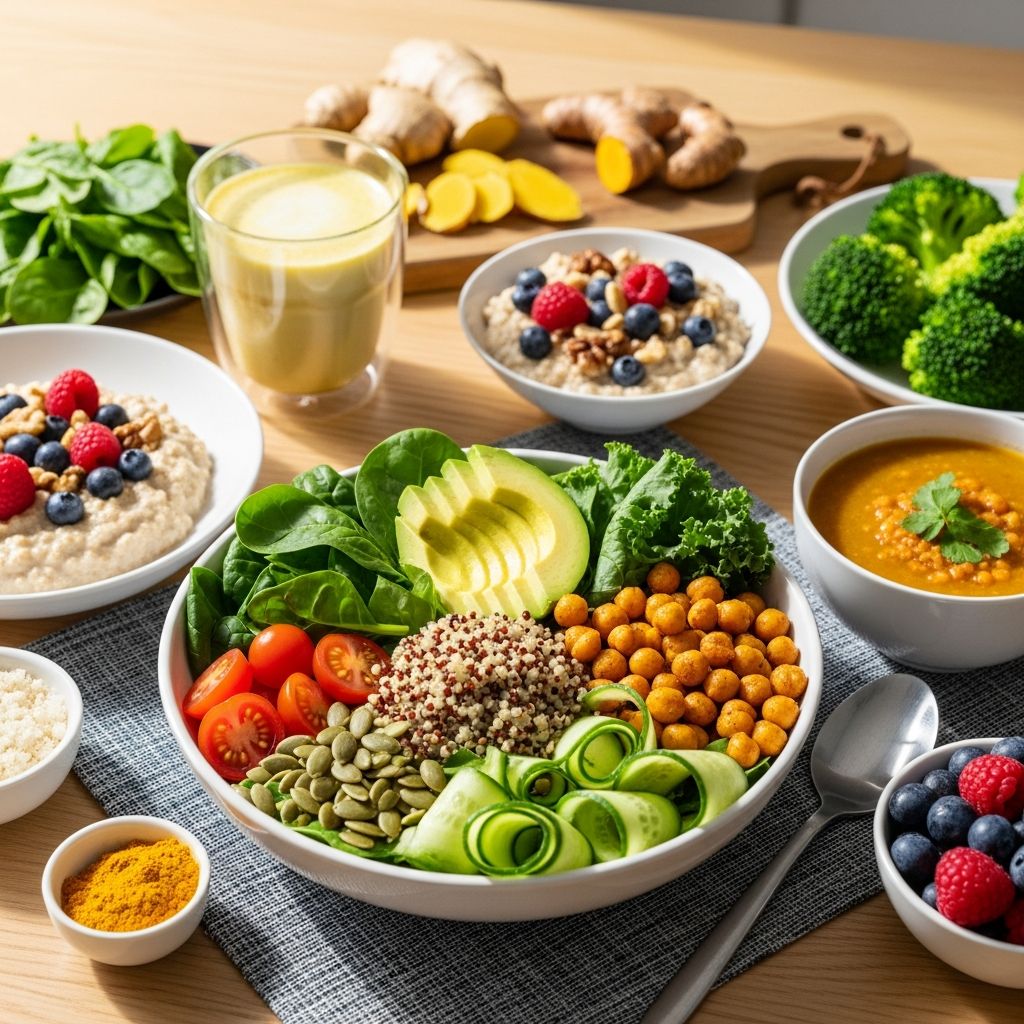 A 7-day vegan meal plan packed with anti-inflammatory foods to reduce inflammation, boost health, and simplify plant-based eating.