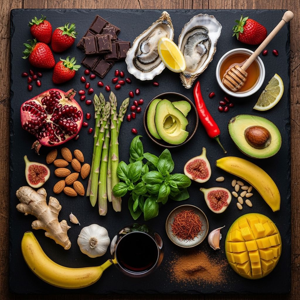 Discover 20 science-backed aphrodisiac foods and herbs that may enhance libido, arousal, and sexual performance naturally.
