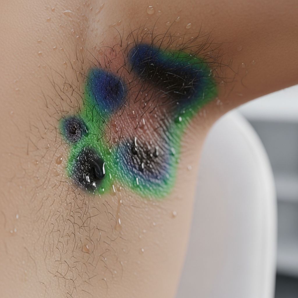 Understanding the rare condition of colored sweat from apocrine glands: causes, symptoms, diagnosis, and management options.