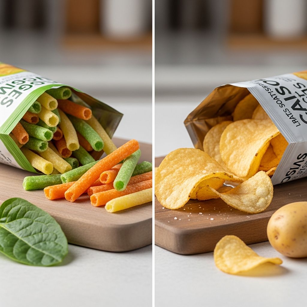 Uncover the truth: Do veggie straws really offer a healthier crunch than traditional potato chips? A dietitian's deep dive into nutrition facts.