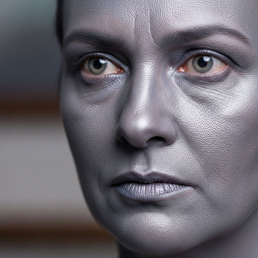 Understanding argyria: the rare, irreversible blue-gray skin discoloration from prolonged silver exposure and its causes, diagnosis, and management.