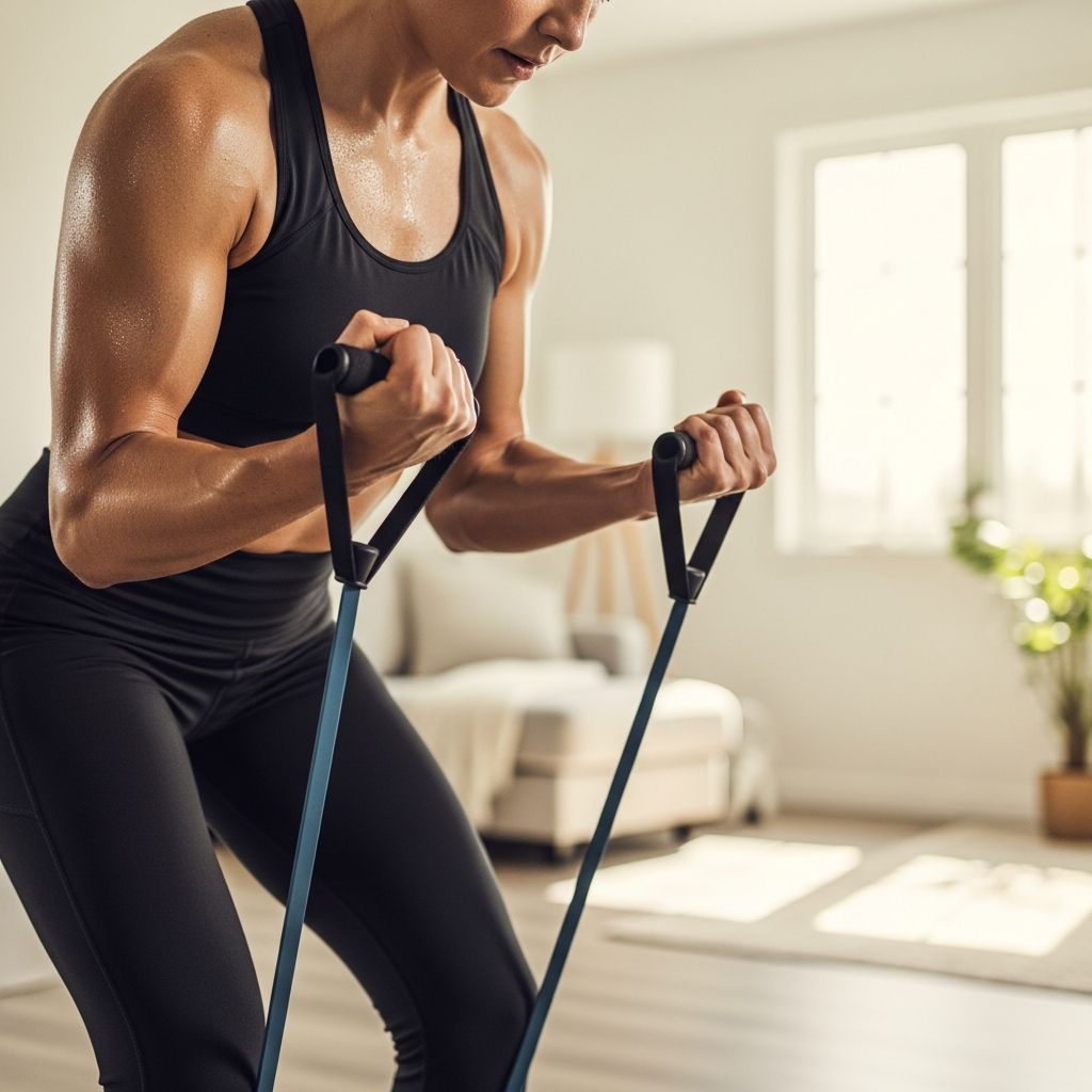 Build stronger, toned arms with these effective no-gym workouts using minimal equipment for visible results.