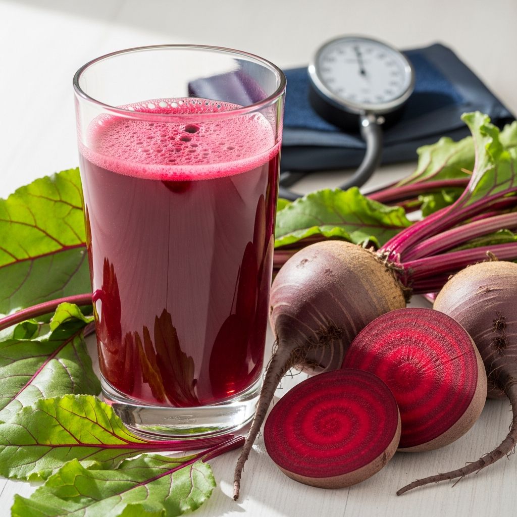 Discover how beetroot juice's nitrates can naturally support healthy blood pressure levels and cardiovascular health.