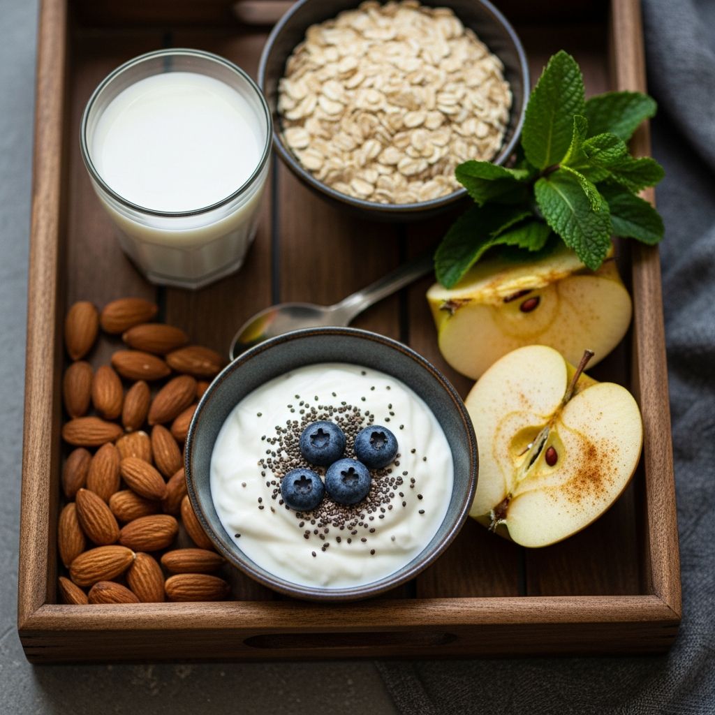 Heart-healthy evening snacks to manage cholesterol and support better sleep quality.