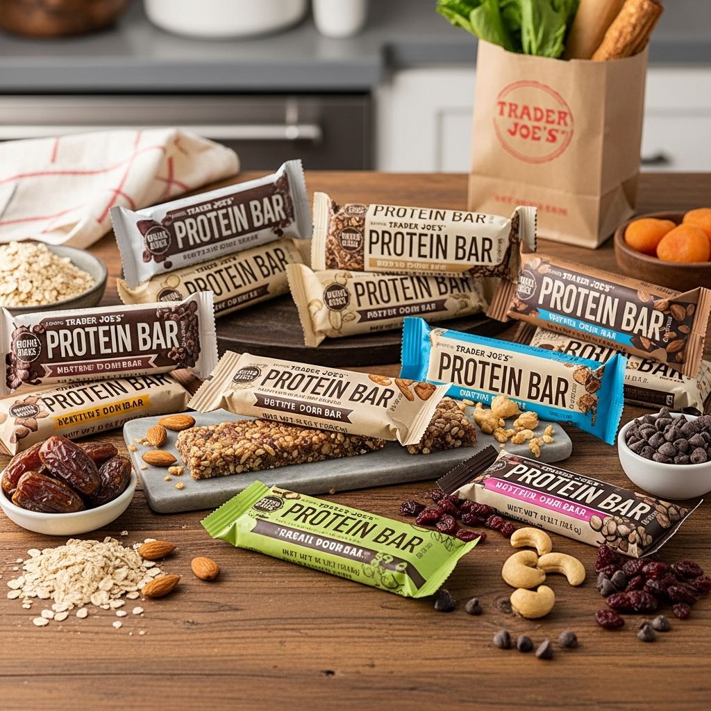 Discover the top 8 protein bars at Trader Joe's that deliver great taste, high protein, and unbeatable value for your healthy snacking needs.