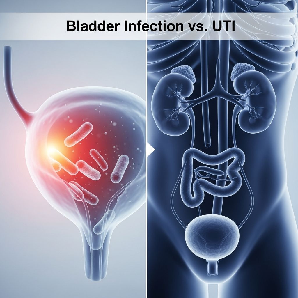 Understand the key differences between bladder infections and UTIs, including symptoms, causes, diagnosis, treatment, and prevention strategies for better urinary health.