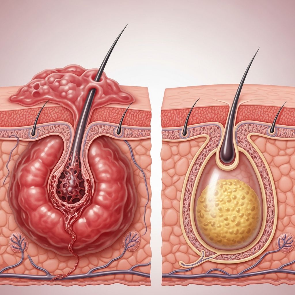 Understand the differences between boils and cysts: symptoms, causes, treatments, and when to see a doctor for proper diagnosis.