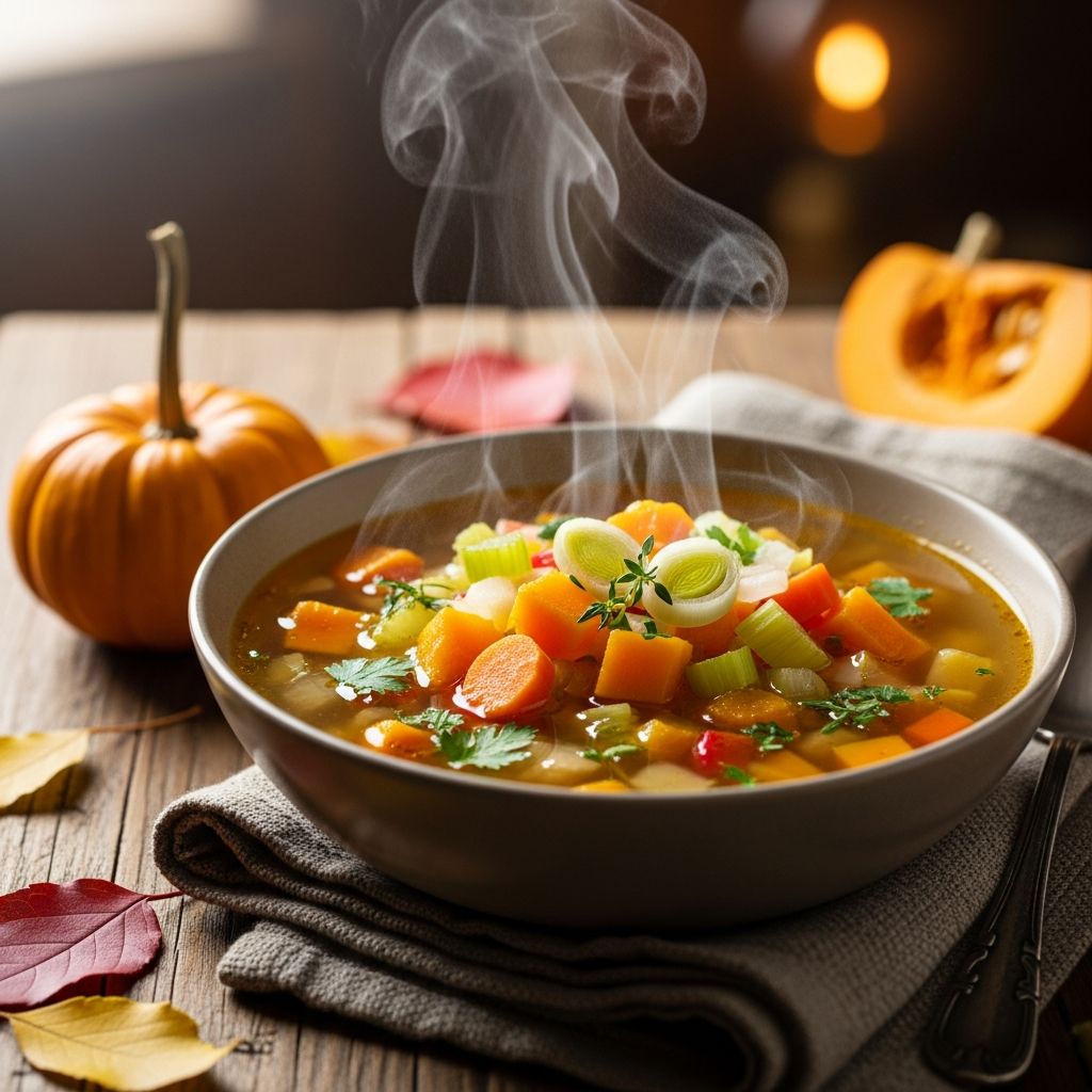 Savor the flavors of fall with these nourishing, low-calorie brothy soups that are perfect for cozy evenings and weight management.