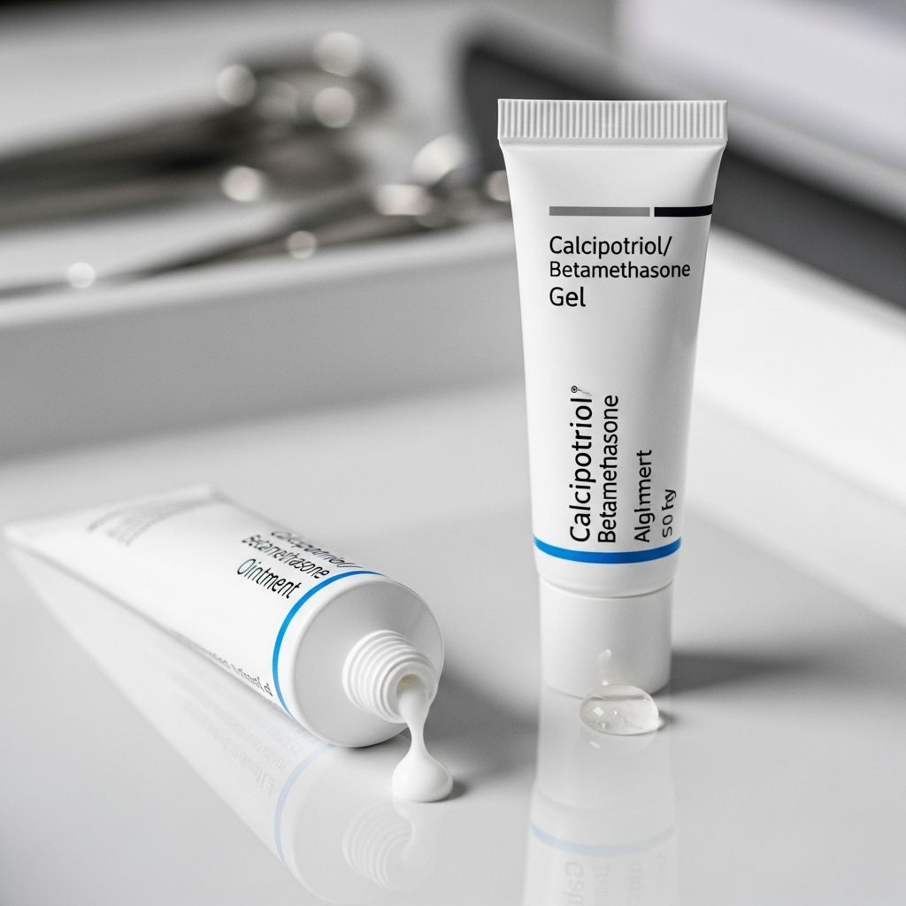 Effective topical combination therapy for plaque psoriasis in adults: ointment and gel formulations for body and scalp treatment.