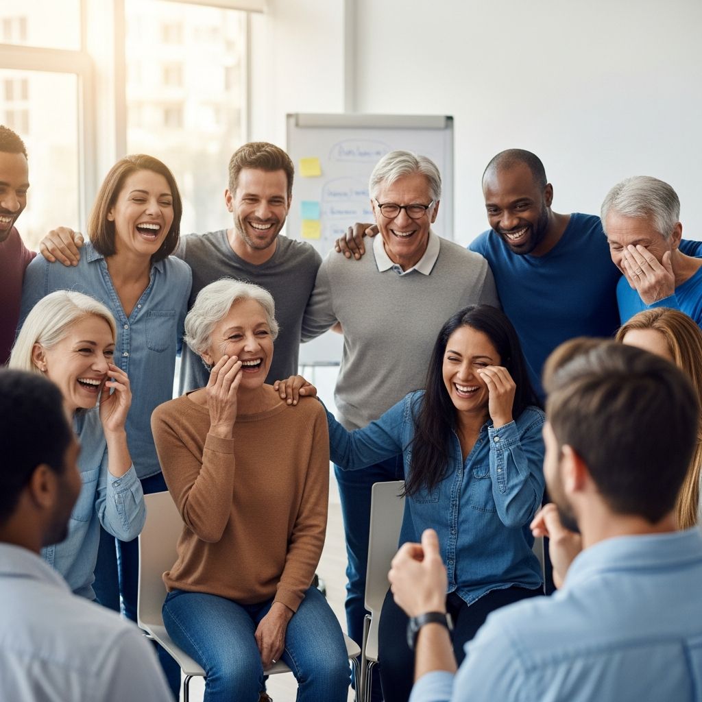 Exploring the science and real-world applications of laughter therapy in trauma recovery and mental health improvement.