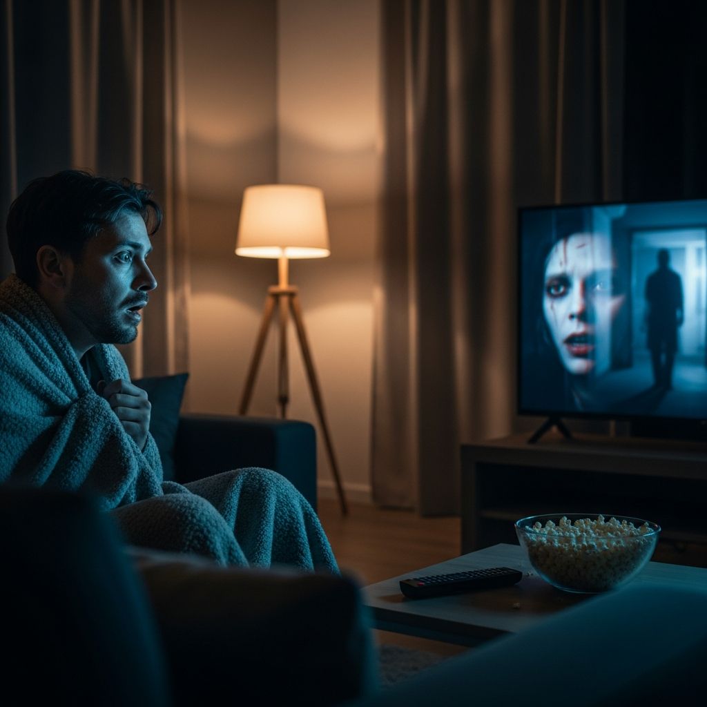 Discover how horror movies might help manage stress and anxiety through fear, adrenaline, and psychological release.
