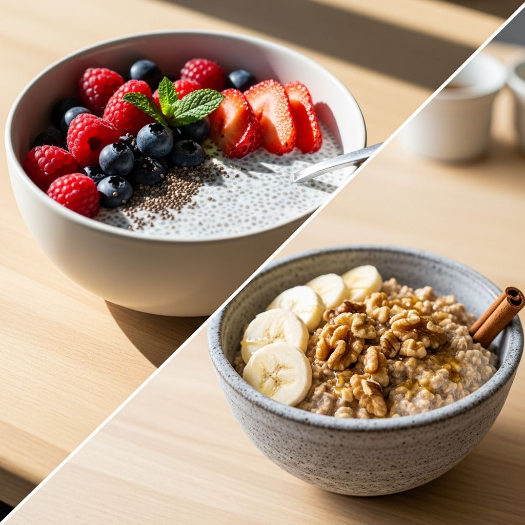 Discover which breakfast superstar—chia pudding or overnight oats—delivers more protein and fiber for your morning meal.