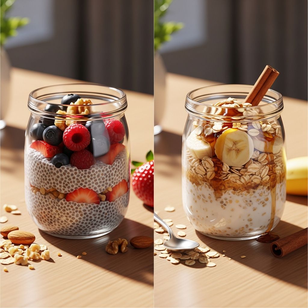 Discover which breakfast superstar—chia pudding or overnight oats—delivers more protein and fiber for your morning meal.