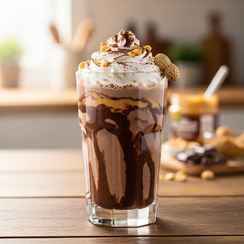 A creamy, indulgent shake packed with 20g protein, fiber, and healthy fats for post-workout recovery or a satisfying meal replacement.