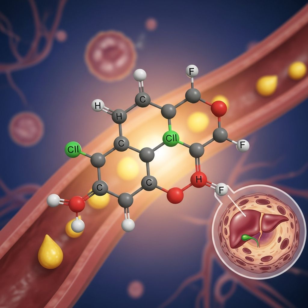 Ciprofibrate tablets treat high blood lipid levels, reducing heart disease risk when statins are unsuitable.