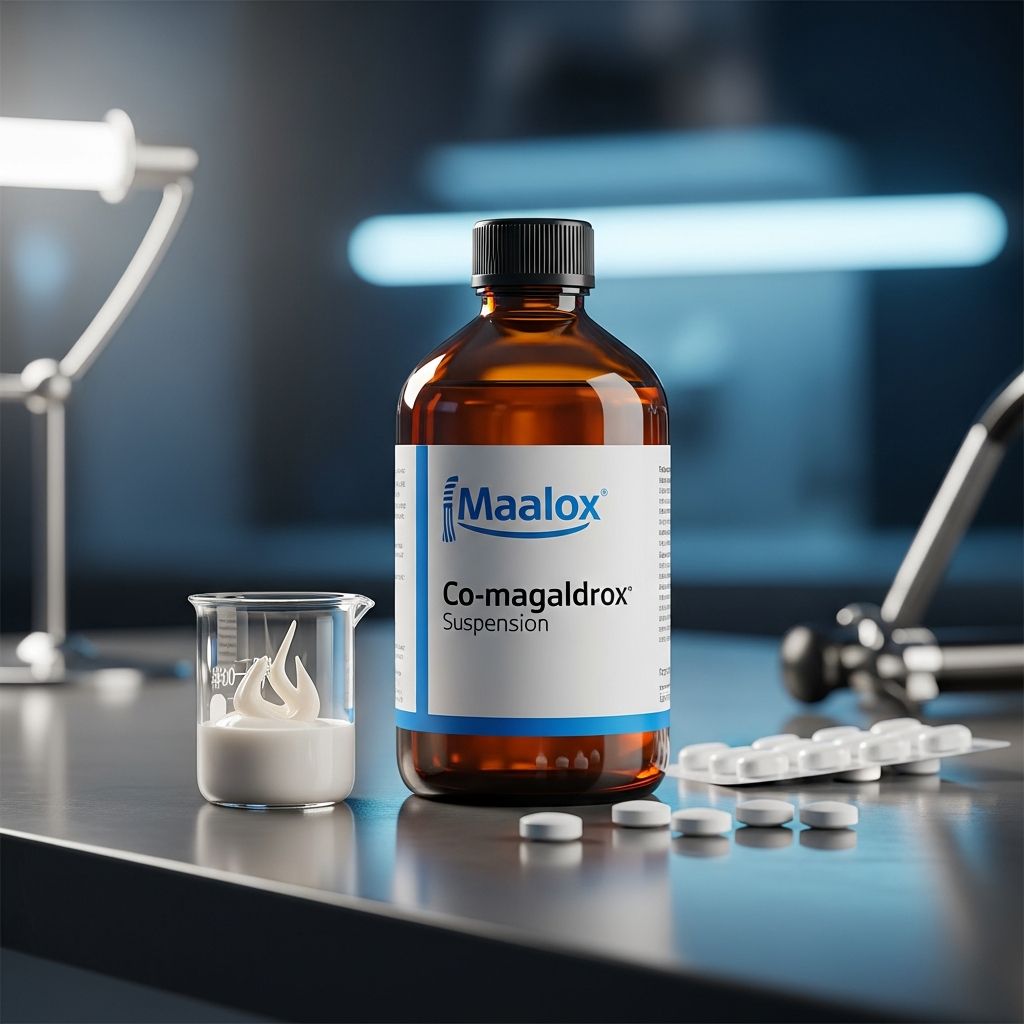 Co-magaldrox Suspension (Maalox, Mucogel) Comprehensive guide to Co-magaldrox suspension for relief from heartburn, indigestion, and acid reflux symptoms.