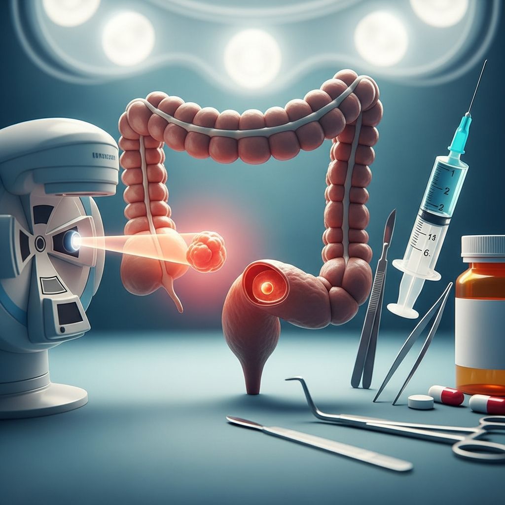 Comprehensive guide to colorectal cancer treatments, from surgery and chemotherapy to immunotherapy and emerging therapies.