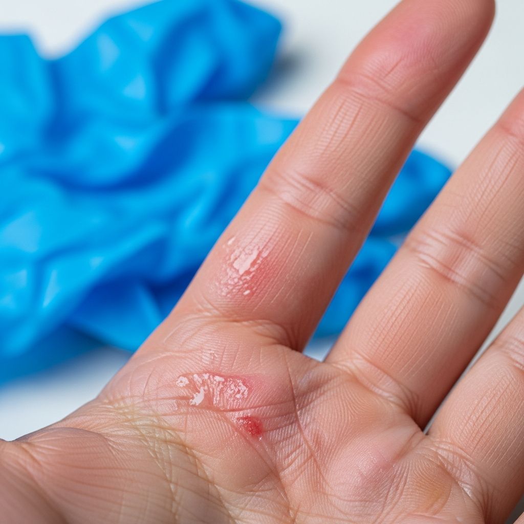 Understanding allergic reactions to nitrile gloves: causes, symptoms, diagnosis, and effective management strategies for healthcare professionals.