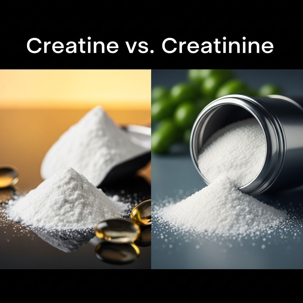 Understand the vital differences between creatine supplements for muscle performance and creatinine as a key kidney health marker.