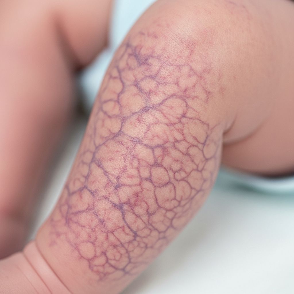 Understanding the common physiological mottling of infant skin and distinguishing it from rare congenital vascular conditions.