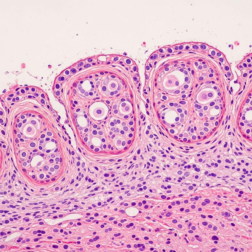 Understanding the cellular and histological basis of Darier disease and its pathological mechanisms.