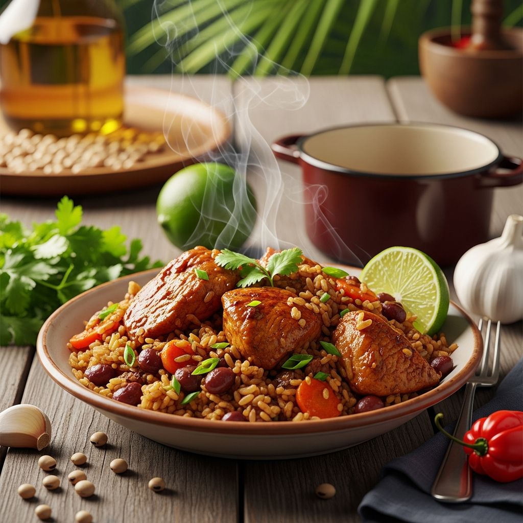 A hearty, diabetic-friendly Caribbean one-pot meal packed with protein, fiber, and rich flavors for stable blood sugar levels.