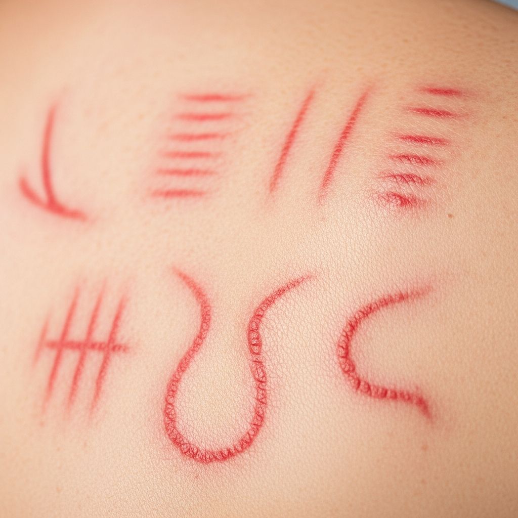 Explore detailed images and clinical insights into dermographism, a common skin condition causing hives from scratching.