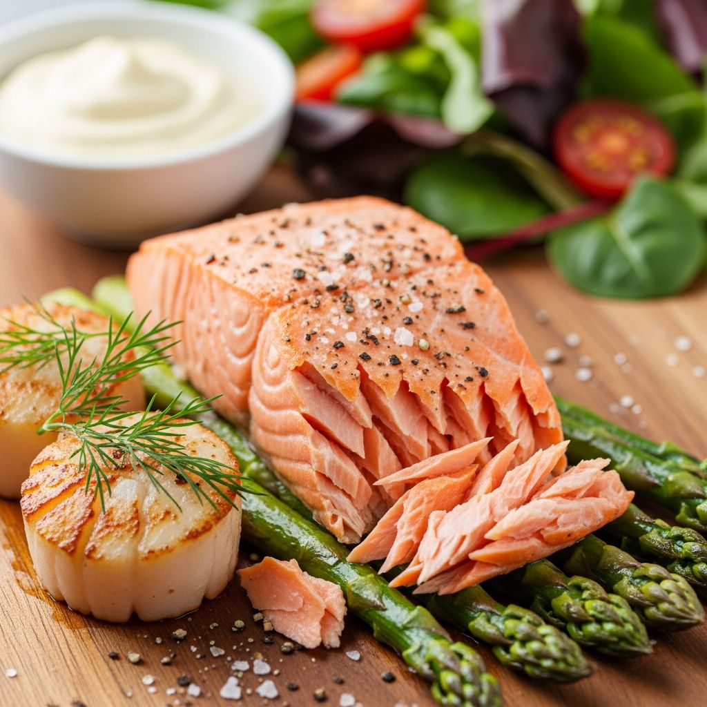Delicious, low-carb fish and seafood recipes perfect for managing diabetes while enjoying flavorful meals.