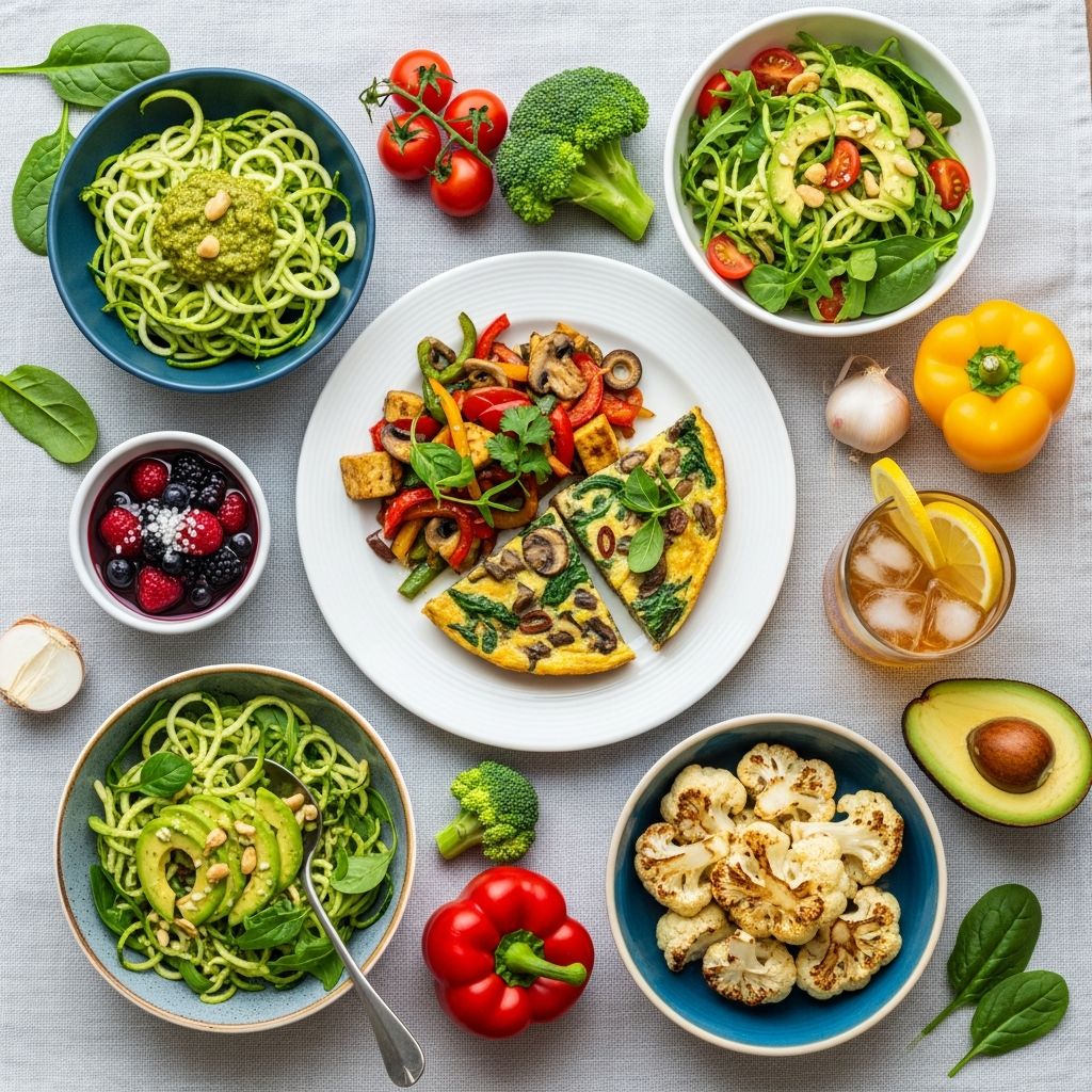 Delicious vegetarian recipes that are low in carbs and friendly for diabetes management, perfect for balanced blood sugar.