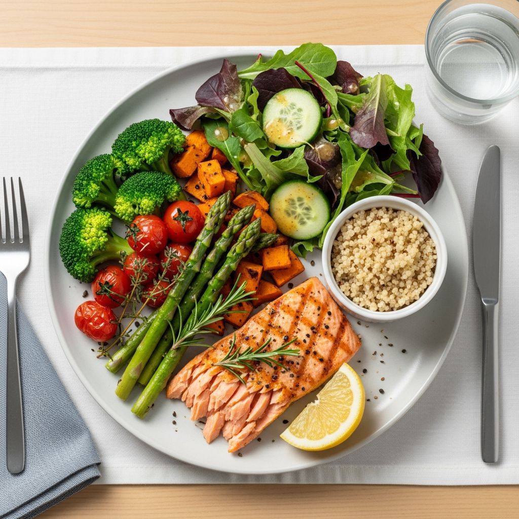 A 7-day meal plan designed to manage diabetes while lowering high cholesterol with heart-healthy, blood sugar-stabilizing foods.