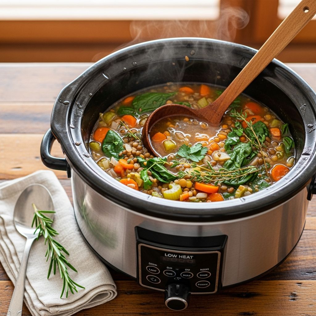 Discover 25 nourishing slow cooker soups designed for diabetes management, packed with fiber, lean proteins, and low-glycemic ingredients for stable blood sugar.