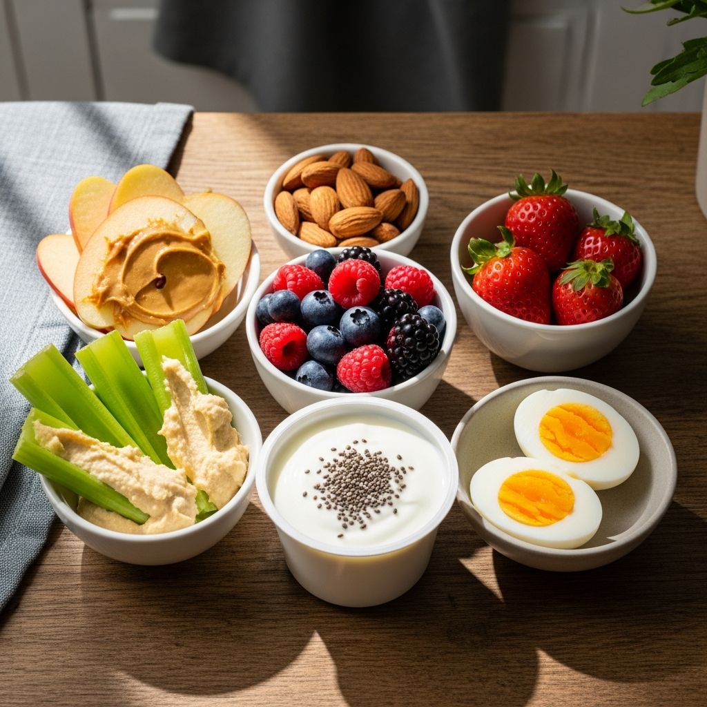 Discover 30+ easy, blood sugar-stable snacks packed with protein, fiber, and healthy fats for lasting energy and satisfaction.