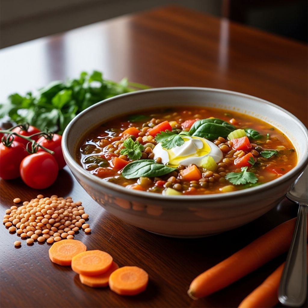 Delicious, low-GI soup recipes perfect for diabetes management, packed with veggies, pulses, and flavor without excess salt or sugar.