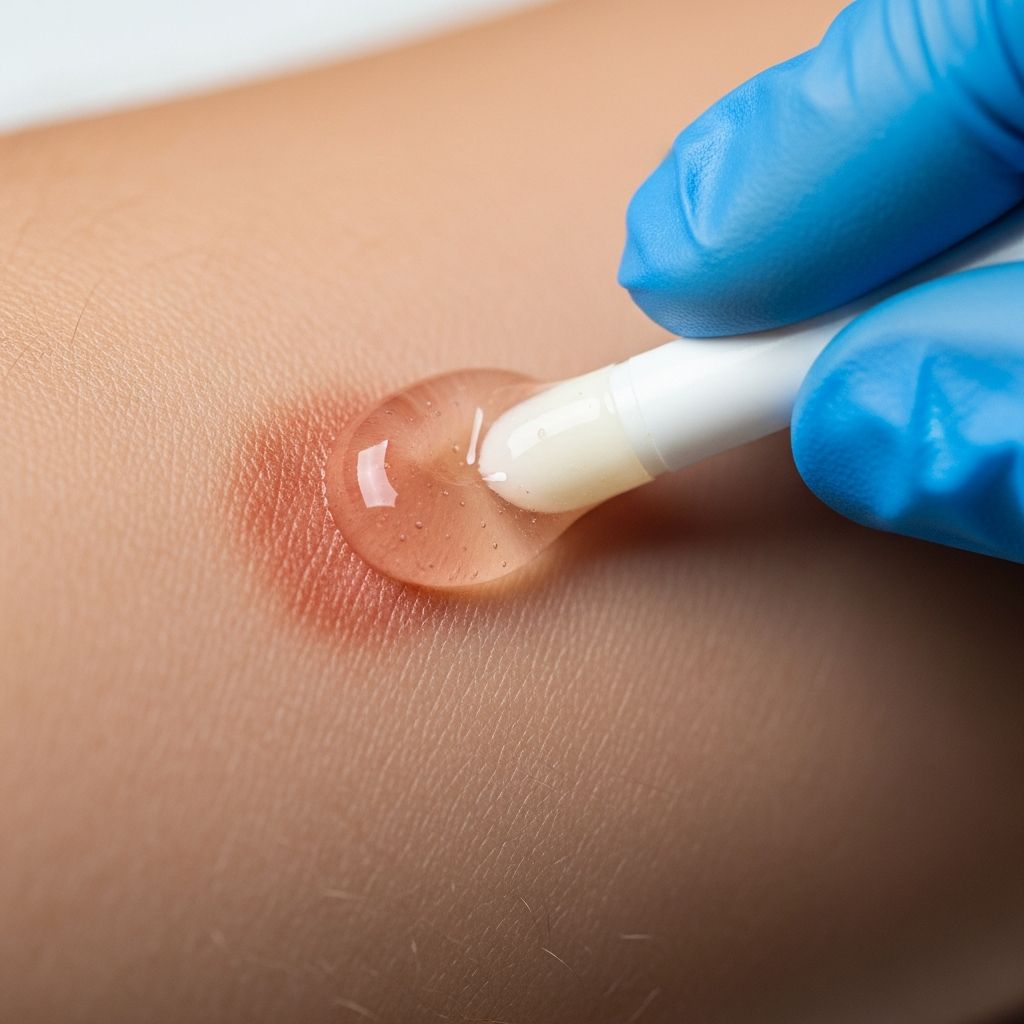 Effective field treatment for actinic keratoses using topical diclofenac gel with hyaluronic acid, minimizing irritation while targeting precancerous lesions.
