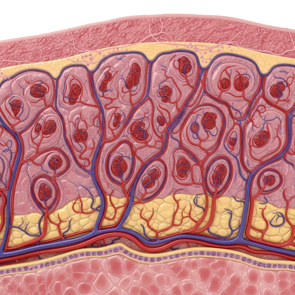 Rare vascular skin disorder causing severe breast pain, violaceous plaques, and ulcerations linked to tissue hypoxia.