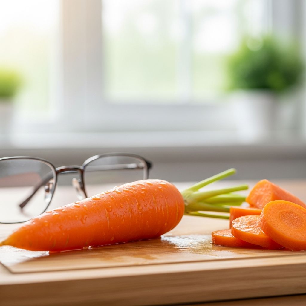 Uncover the truth behind the carrot myth: They support eye health through key nutrients but won't sharpen vision like superhero powers.