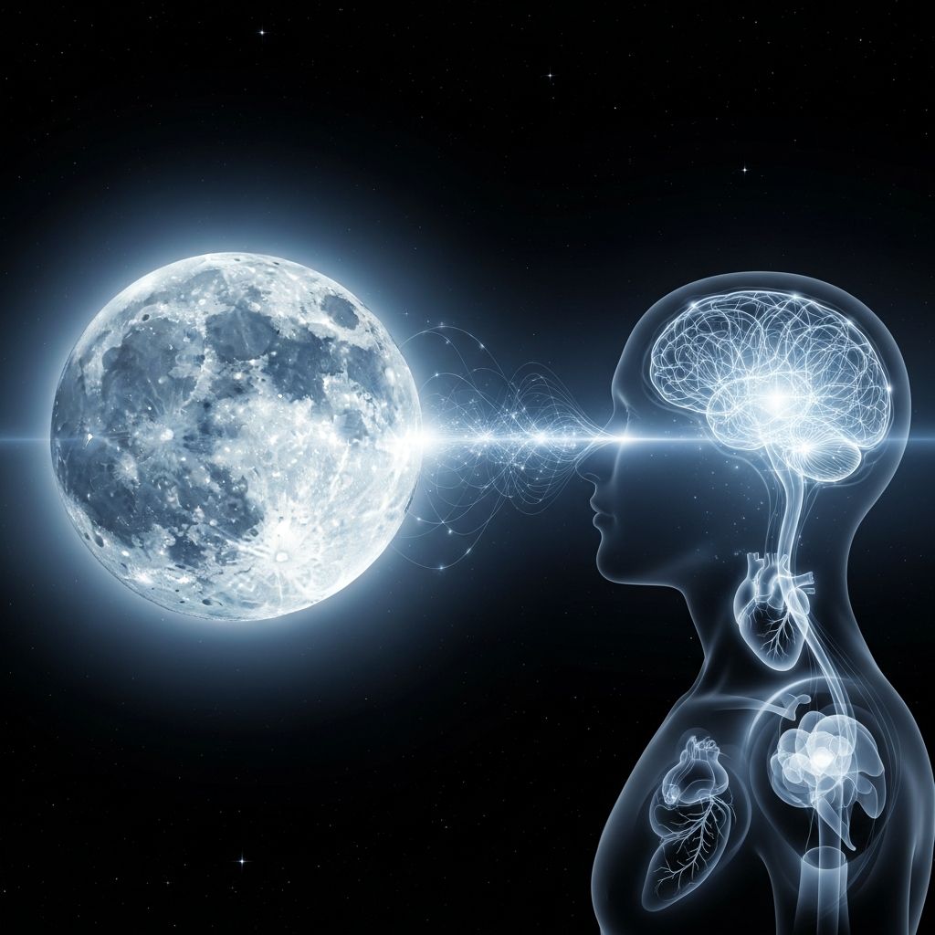 Exploring the science behind lunar cycles and their impact on mental health, sleep, and mood.