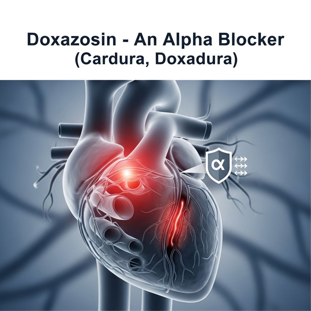 Comprehensive guide to doxazosin: uses, dosage, side effects, and precautions for hypertension and BPH treatment.