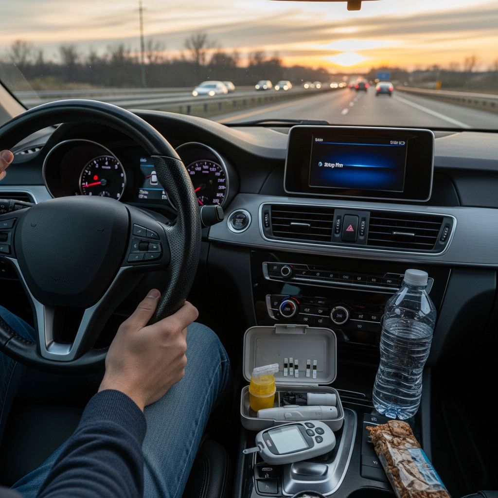 Essential guidance for people with diabetes on safe driving rules, managing hypos, and legal requirements in the UK and beyond.