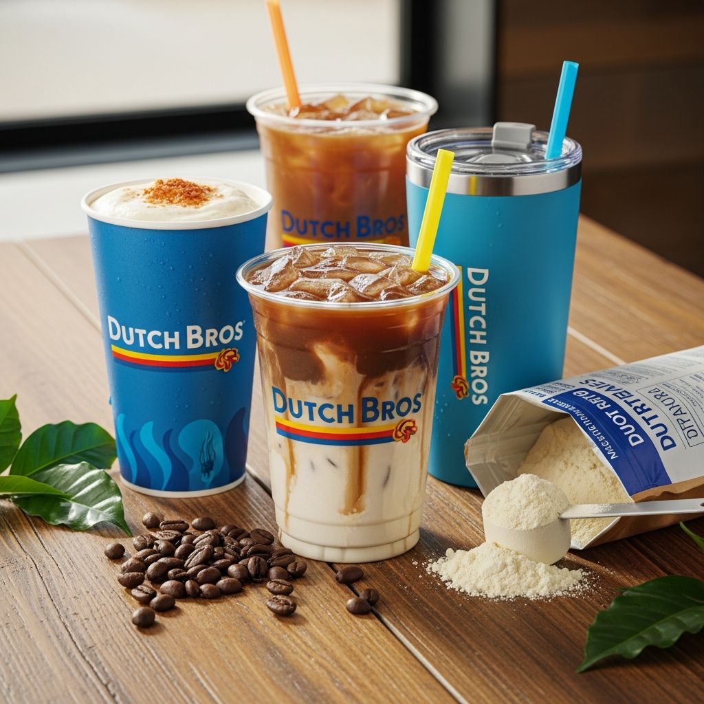 Boost your coffee game with Dutch Bros protein-packed lattes and mochas—20g+ protein, no added sugar options, perfect for on-the-go fuel.