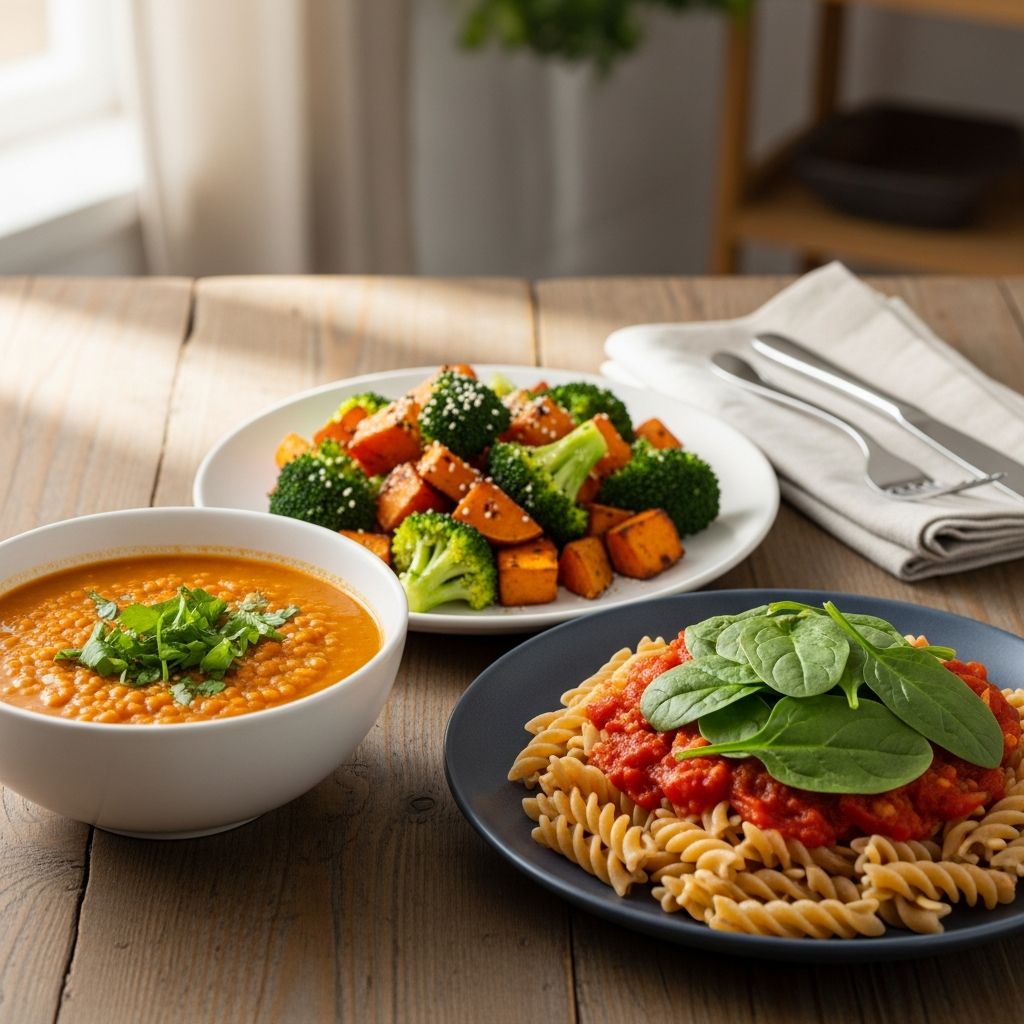 Whip up nutritious vegetarian dinners in just 3 simple steps with these high-fiber recipes that support digestion and heart health.