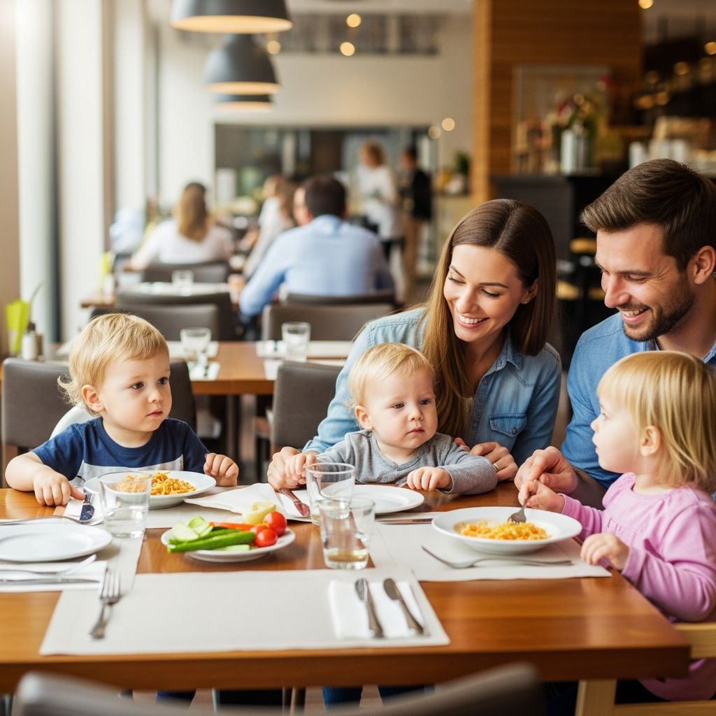 Practical tips for parents to make restaurant meals healthy, fun, and educational for young children while building lifelong good habits.