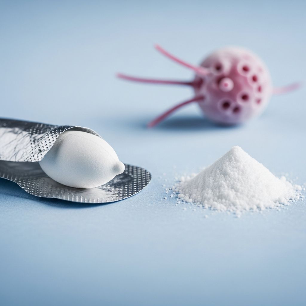 Effective antifungal treatment for vaginal thrush symptoms using Gyno-Pevaryl cream and pessaries.