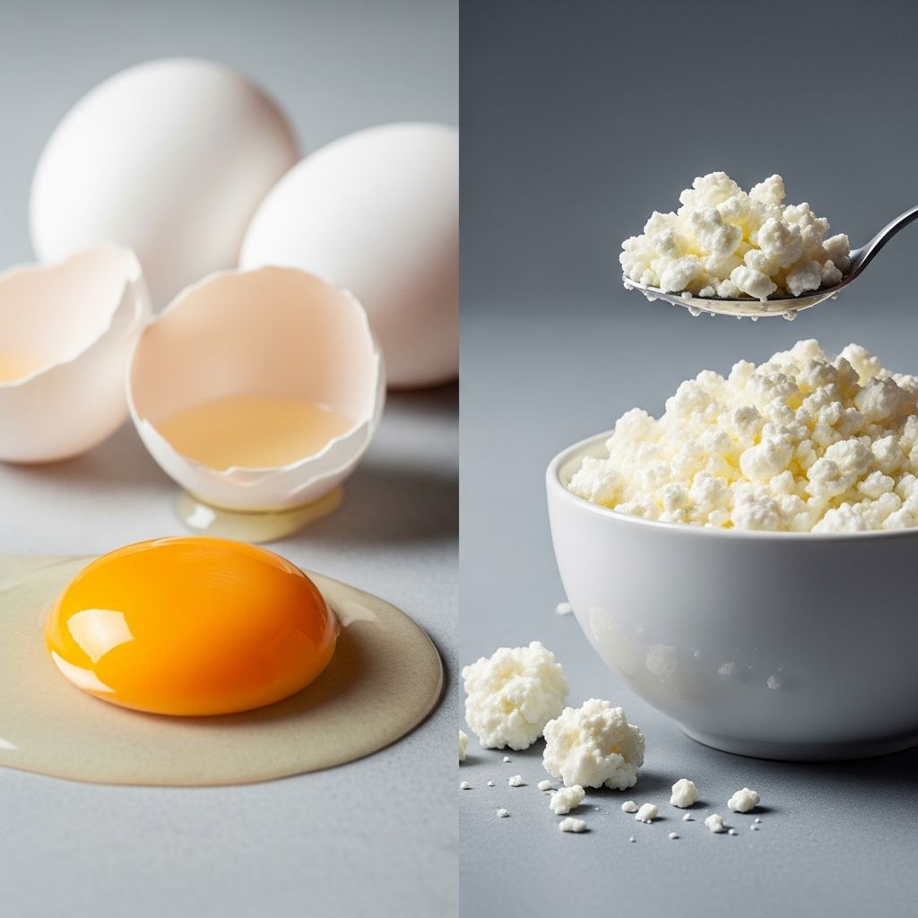Discover how eggs and cottage cheese stack up in protein, calories, and health benefits for weight loss and muscle building.