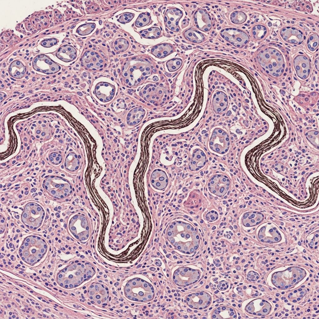 Comprehensive guide to the pathology, clinical features, and management of elastofibroma, a benign soft tissue tumour.