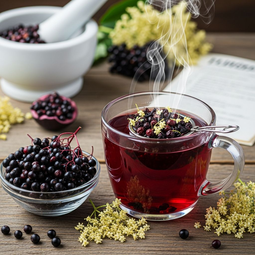 Discover the potential immune-boosting, antioxidant-rich benefits of elderberry tea, plus how to brew it safely at home.