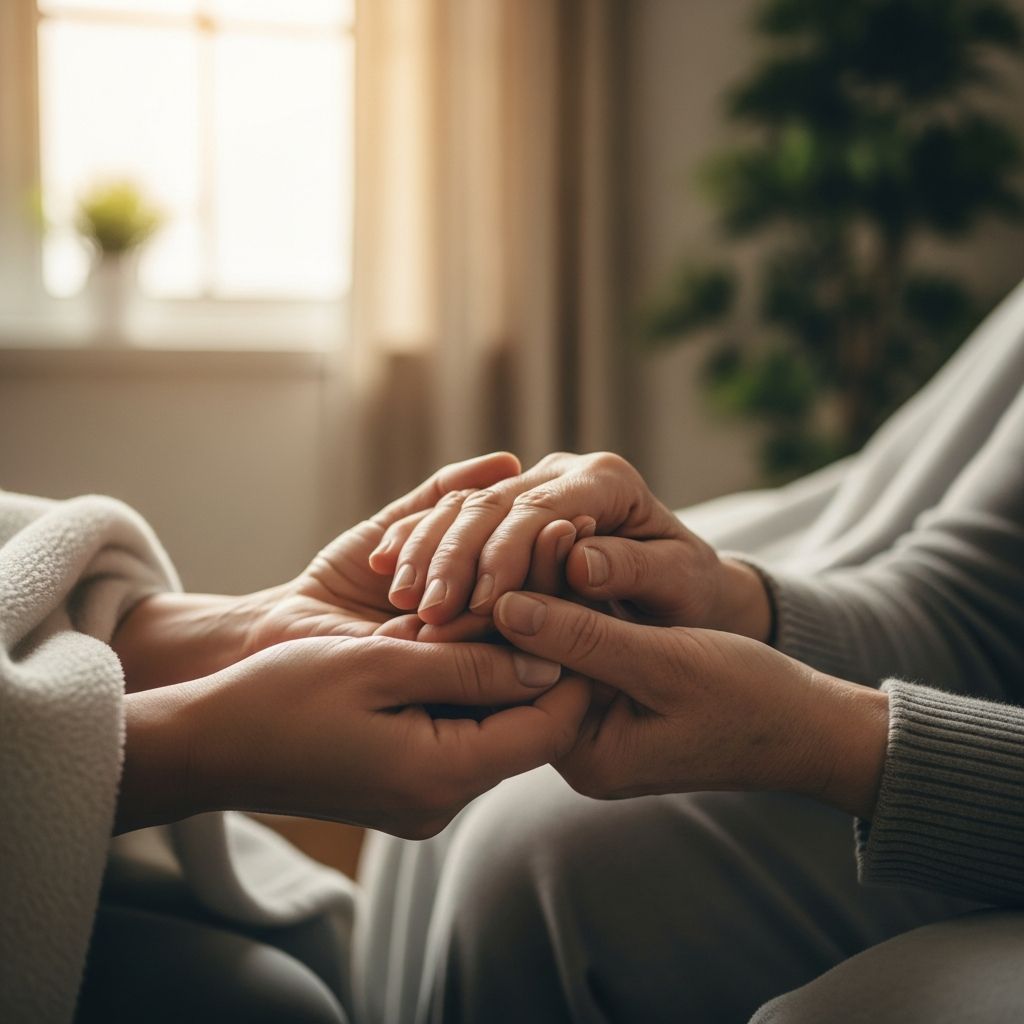 Comprehensive guide to end-of-life care, advance planning, palliative support, and family resources for dignified dying.