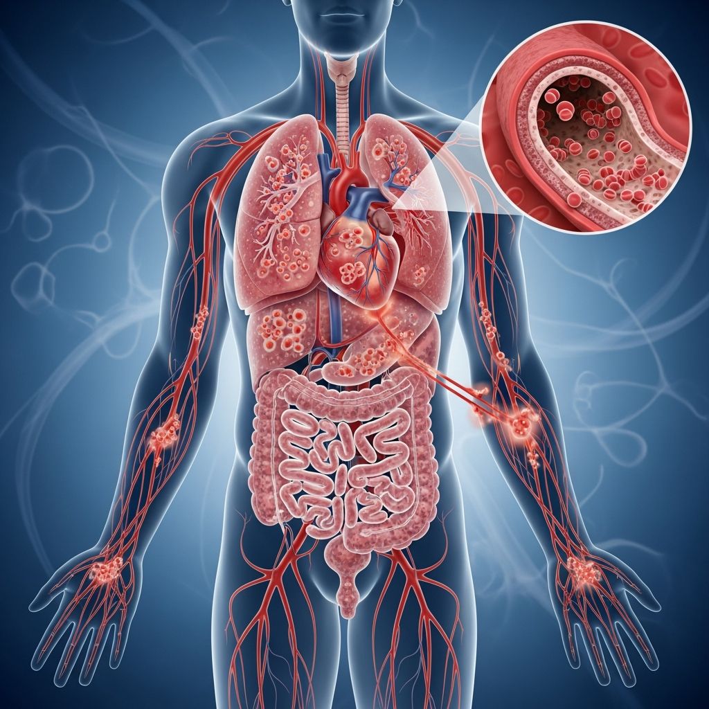 Comprehensive guide to EGPA (Churg-Strauss syndrome): symptoms, diagnosis, skin manifestations, and treatment strategies for this rare vasculitis.