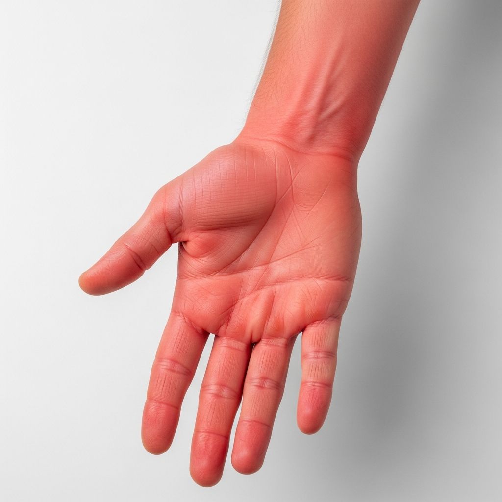 Understanding erythema palmare hereditarium: causes, symptoms, diagnosis, and management of inherited red palms.