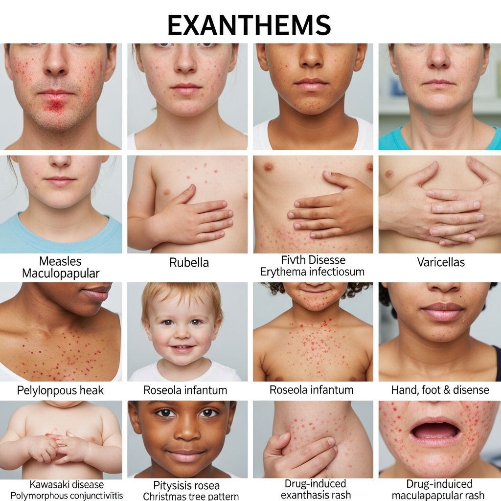 Comprehensive guide to exanthems: widespread rashes with fever, often viral in children, including causes, diagnosis and management.
